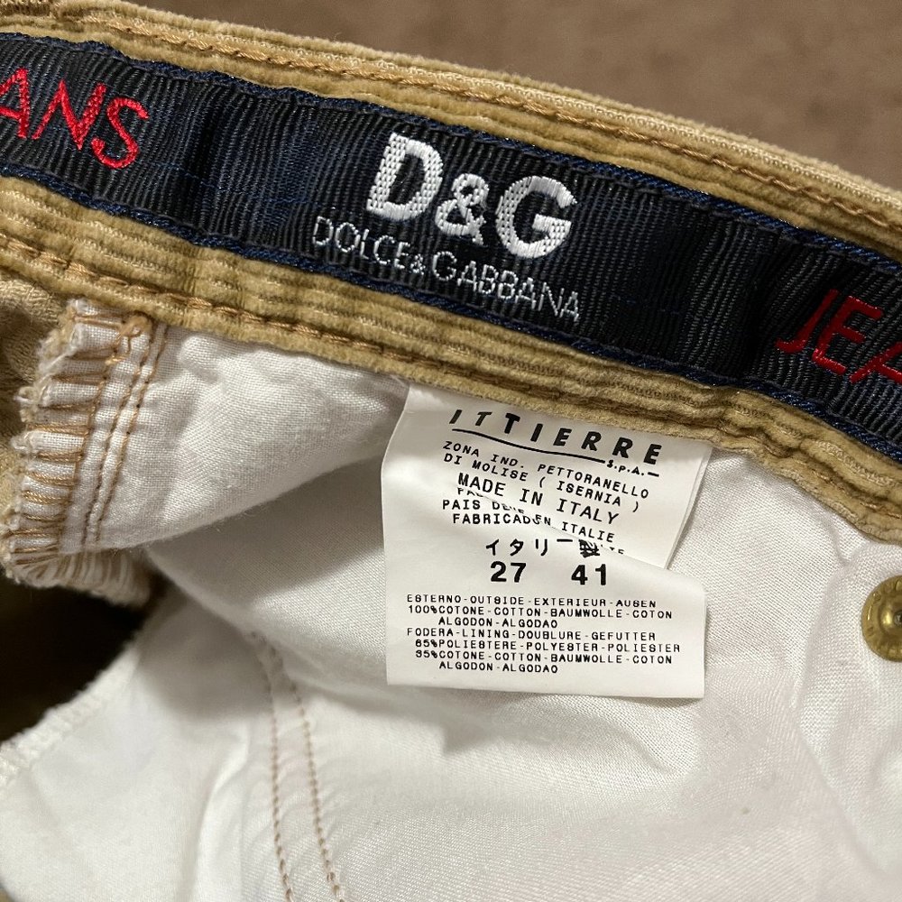 Authentic Dolce & Gabbana Corduroy Pants